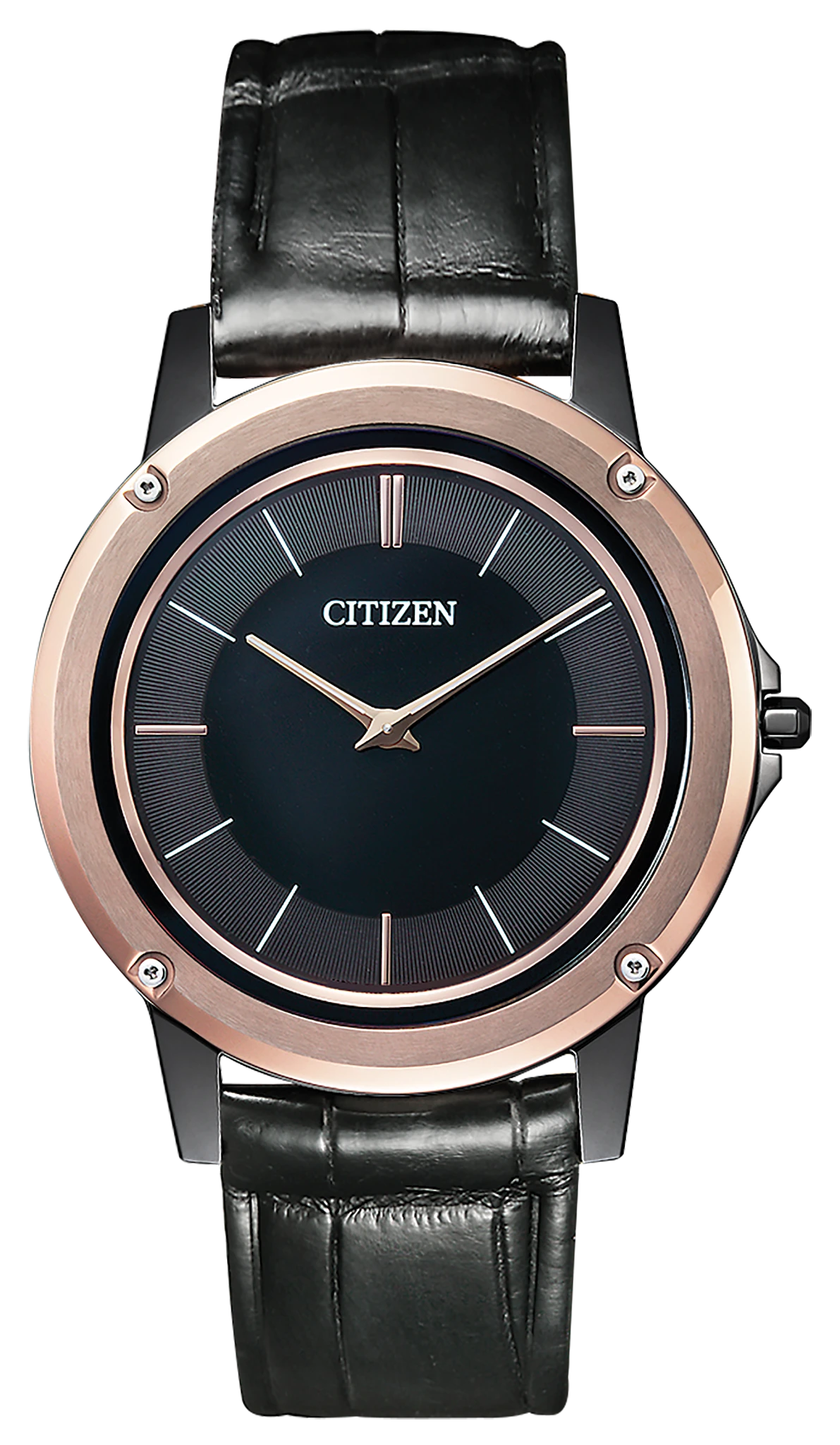 エコドライブワン AR5025-08E シチズン Eco-Drive One - Men's Two-Tone AR5025-08E Black Dial Watch | CITIZEN
